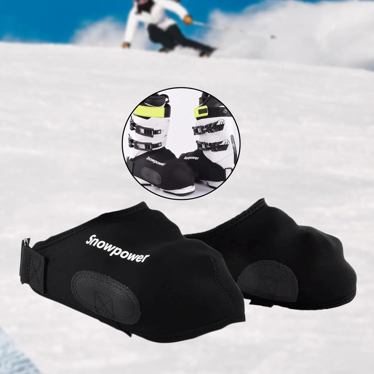 1 Pair of Ski Boot Covers Shoe Covers Warmer Waterproof Overshoes Boot Gloves for Climbing Hiking Skiing Trekking Camping