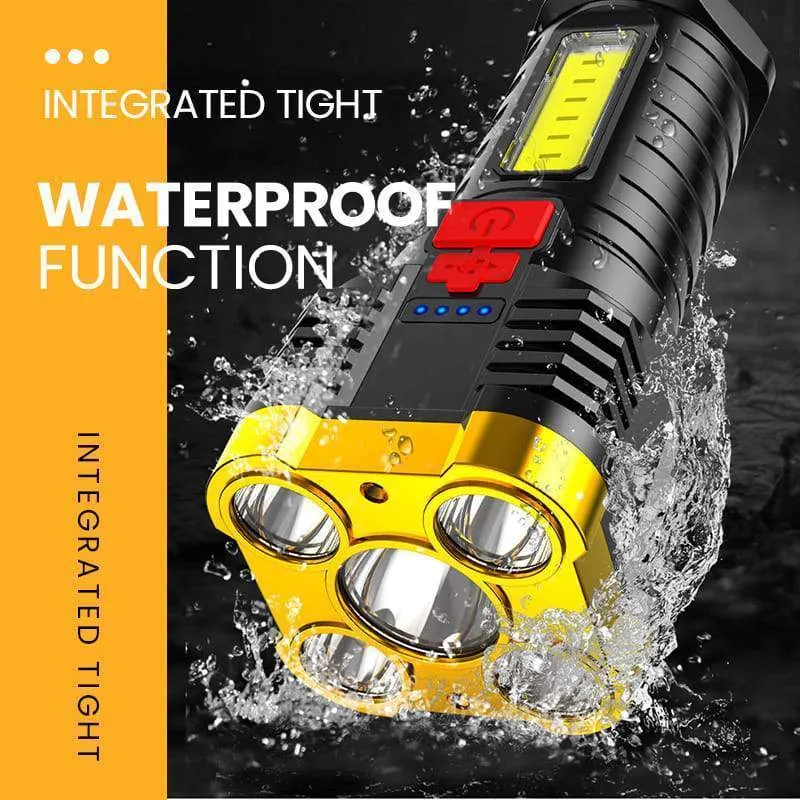 100000lumens Five Nuclear Anti-explosion Powerful Flashlight Nitecore Lantern High Power Led Torch Rechargeable Lamp with COB Side Light