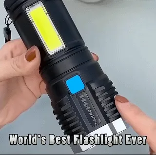 100000lumens Five Nuclear Anti-explosion Powerful Flashlight Nitecore Lantern High Power Led Torch Rechargeable Lamp with COB Side Light