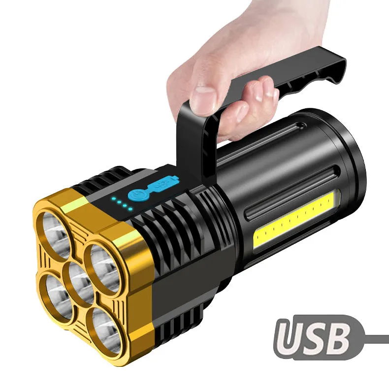 100000lumens Five Nuclear Anti-explosion Powerful Flashlight Nitecore Lantern High Power Led Torch Rechargeable Lamp with COB Side Light