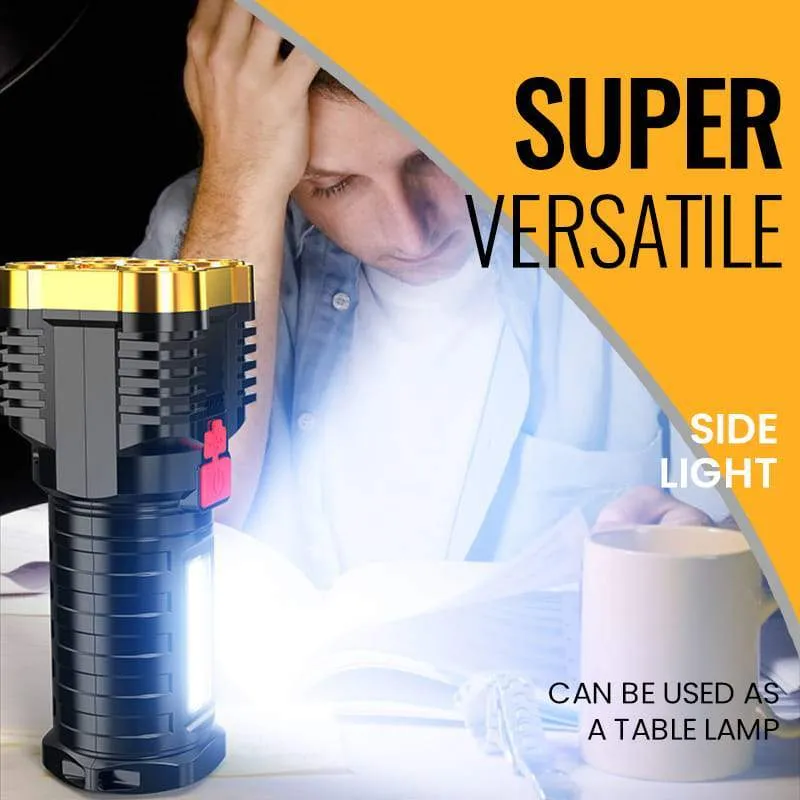 100000lumens Five Nuclear Anti-explosion Powerful Flashlight Nitecore Lantern High Power Led Torch Rechargeable Lamp with COB Side Light