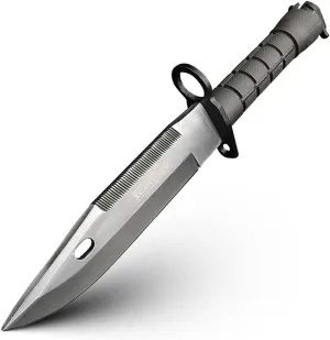 12.75 inch military tactical saw back knife, outdoor hunting, wilderness survival, giving men gifts