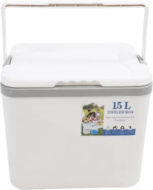 15L Insulated Portable Cooler Box, Food Grade EPS Material, Efficient Cooling, Lightweight and to Carry, Ideal for Outdoor Camping Picnic Fishing or Commercial Stall
