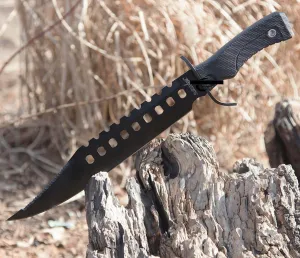 17" Survivor Bowie Survival Hunting Knife w/ Sheath Military Fixed Blade Combat
