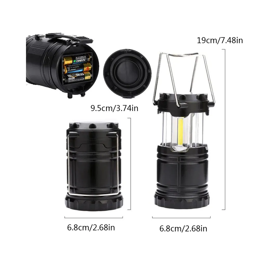 1pcs Tent LED Battery Lantern Telescopic Torch Camping Lamp Waterproof Emergency Light Powered By Dry Battery