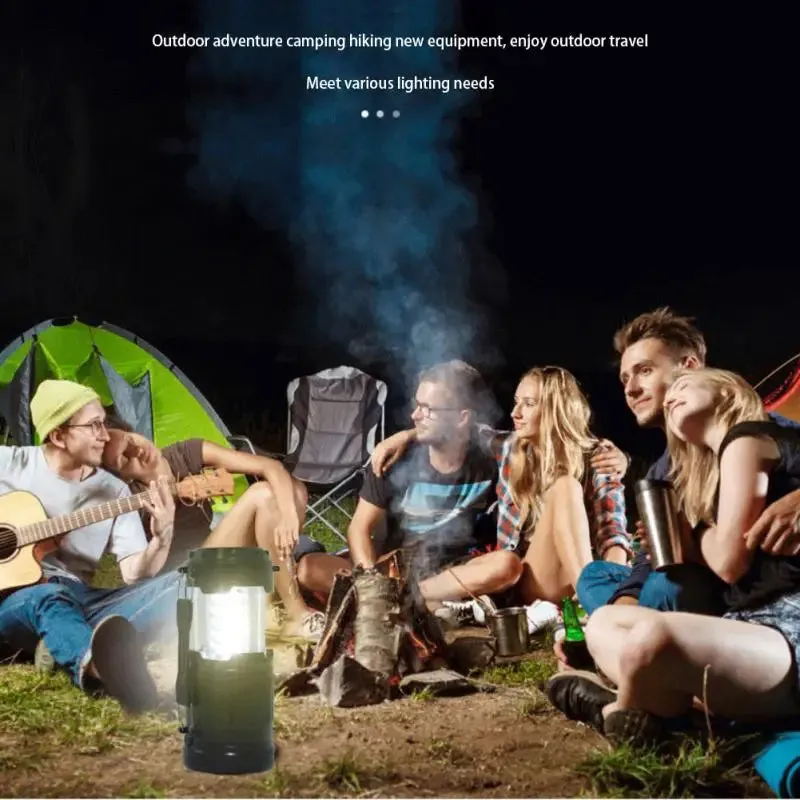 1pcs Tent LED Battery Lantern Telescopic Torch Camping Lamp Waterproof Emergency Light Powered By Dry Battery