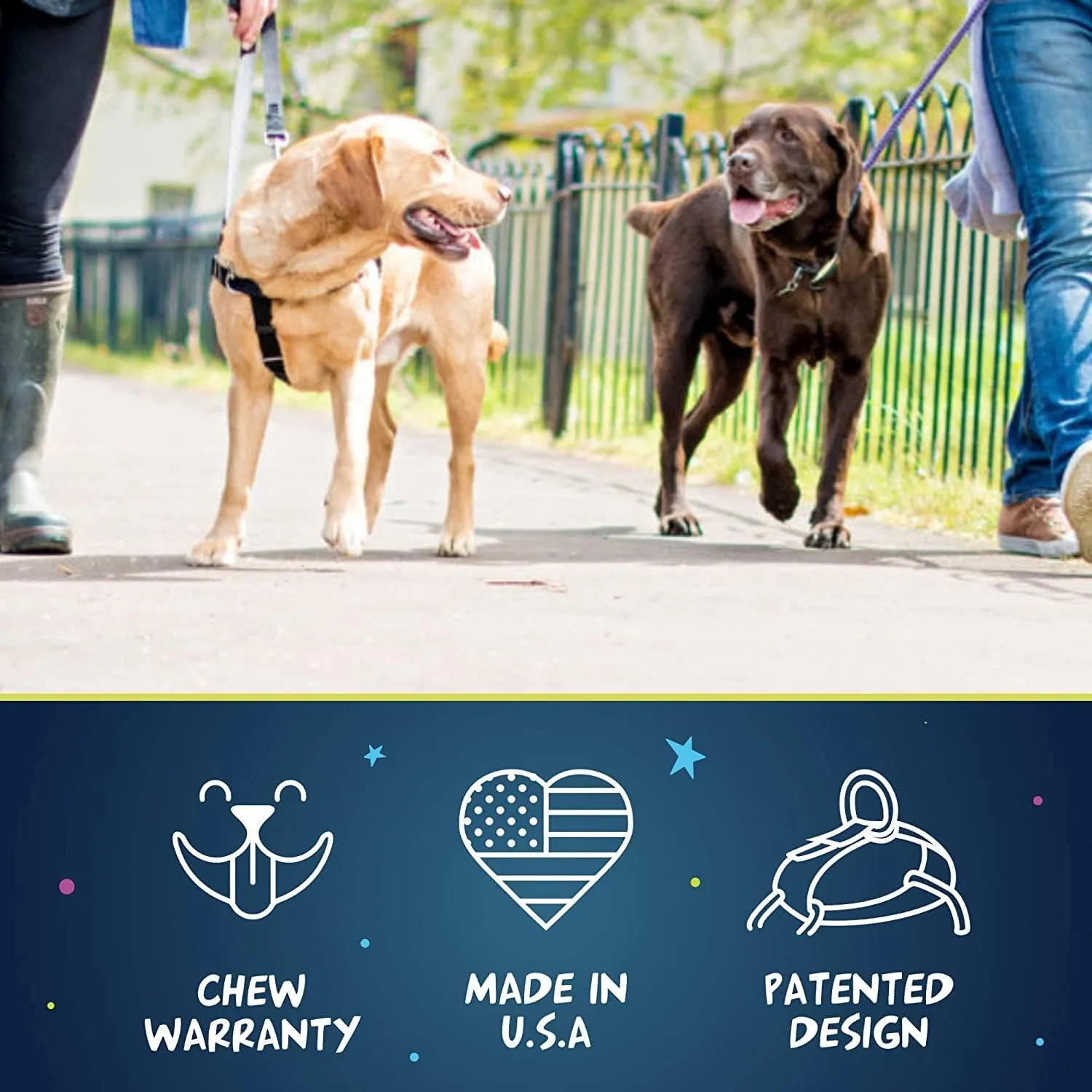 2 Hounds Design Freedom No Pull Dog Harness, Adjustable Harness, Easy Walking & Comfortable Control, Fits Small, Medium & Large Dogs, Solid Colors, Made in USA, 1" MD, Kelly Green