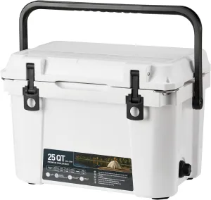 25 Quart Hard Cooler Portable Insulated Ice Chest Box for Drink, Beverage, Beach, Camping, Fishing, Picnic, Barbecue, Travel