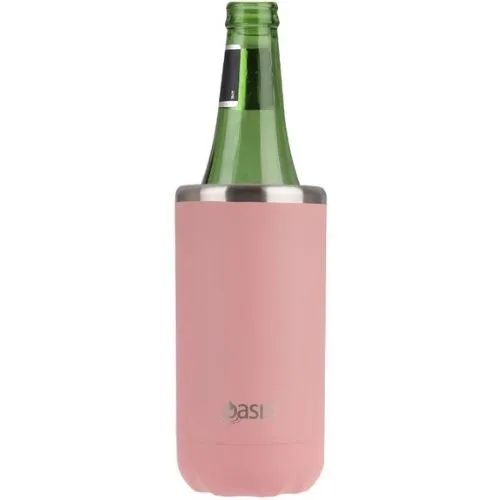 2x Oasis Double Wall Vacuum Insulated Cooler For Can or Bottle 330ml, Coral Cove