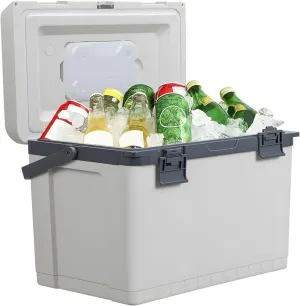 30 Quart Hard Cooler, Small Hard Shell Cooler, Insulated Portable Ice Cooler Box for Drink, Beverage, 3 Days Ice Chest Suit for Camping, Picnic, Fishing, Outdoor Activities 28