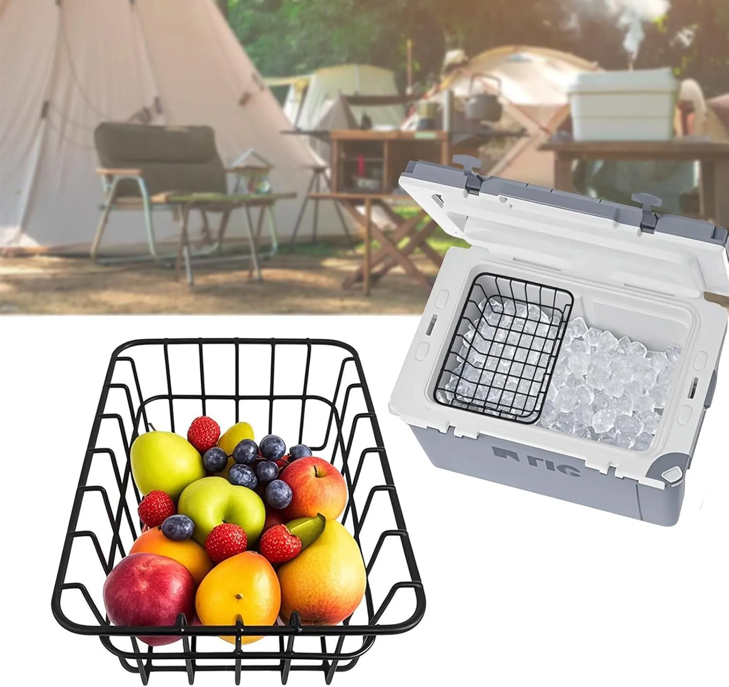 32 qt Cooler Basket for RTIC,Inside Dry-Goods Basket fits RTIC 32QT Ultra-Light Coolers