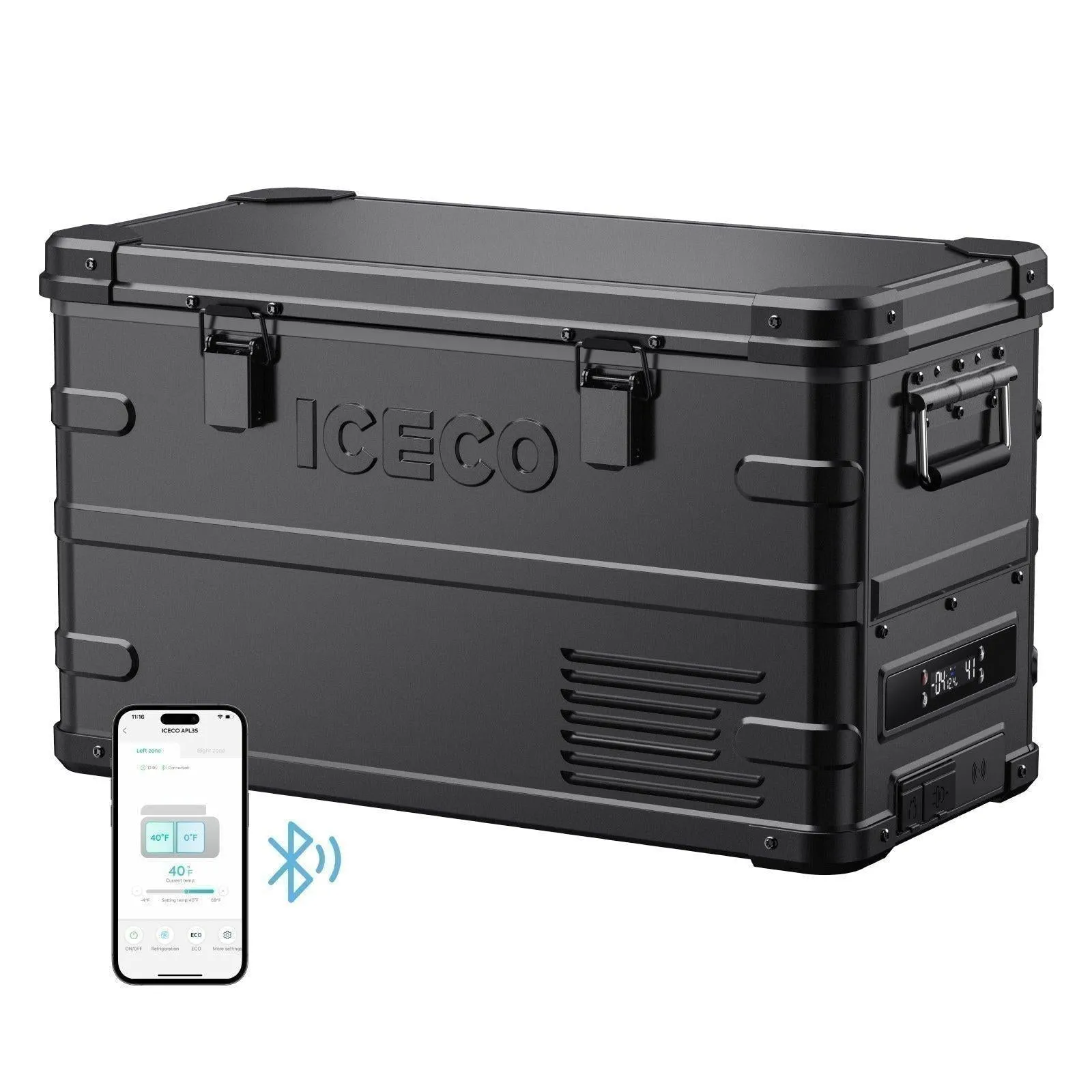 37QT APL35-Black Ultralight Dual Zone Aluminum Freezer | ICECO