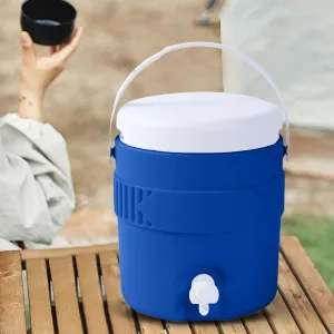 3.8L Insulated Sports Drink Dispenser with Spigot, Portable Beverage Cooler for Water & Energy Drinks, Drink Bottle, Leak-Proof Outdoor Cooler for Camping, Fishing, Beach & Tailgating (Blue)