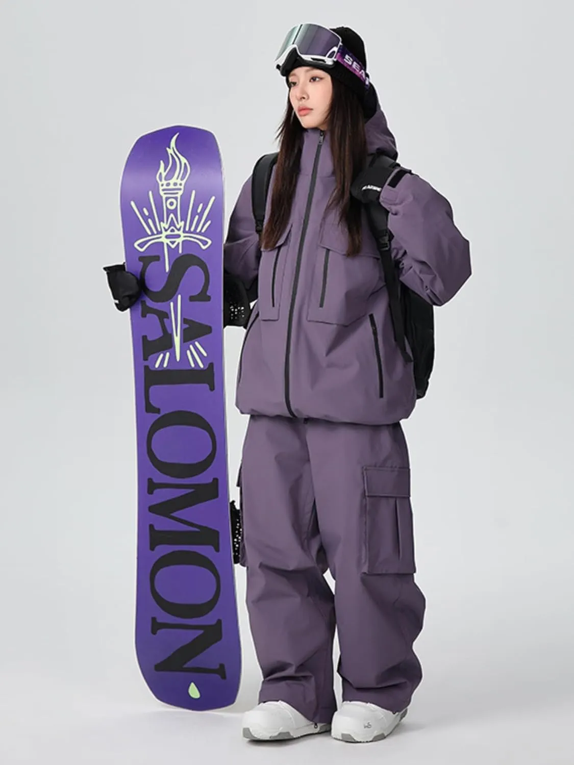 3L Baggy Snowboard Suits for Men Women Outdoor Hooded Snow Jackets & Pants Set Waterproof Skiing 2 Pieces Sets