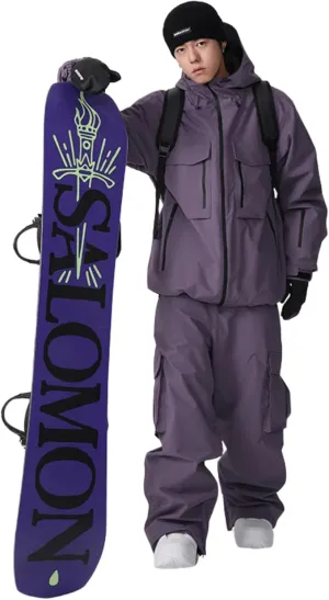 3L Baggy Snowboard Suits for Men Women Outdoor Hooded Snow Jackets & Pants Set Waterproof Skiing 2 Pieces Sets