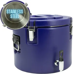 5 Gallon Insulated Beverage Cooler: 5 Gallon Water Dispenser - water dispenser with Stainless Steel Interior and Spout/Spigot, Portable Sports Cooler for Camping, Parties, and Outdoors