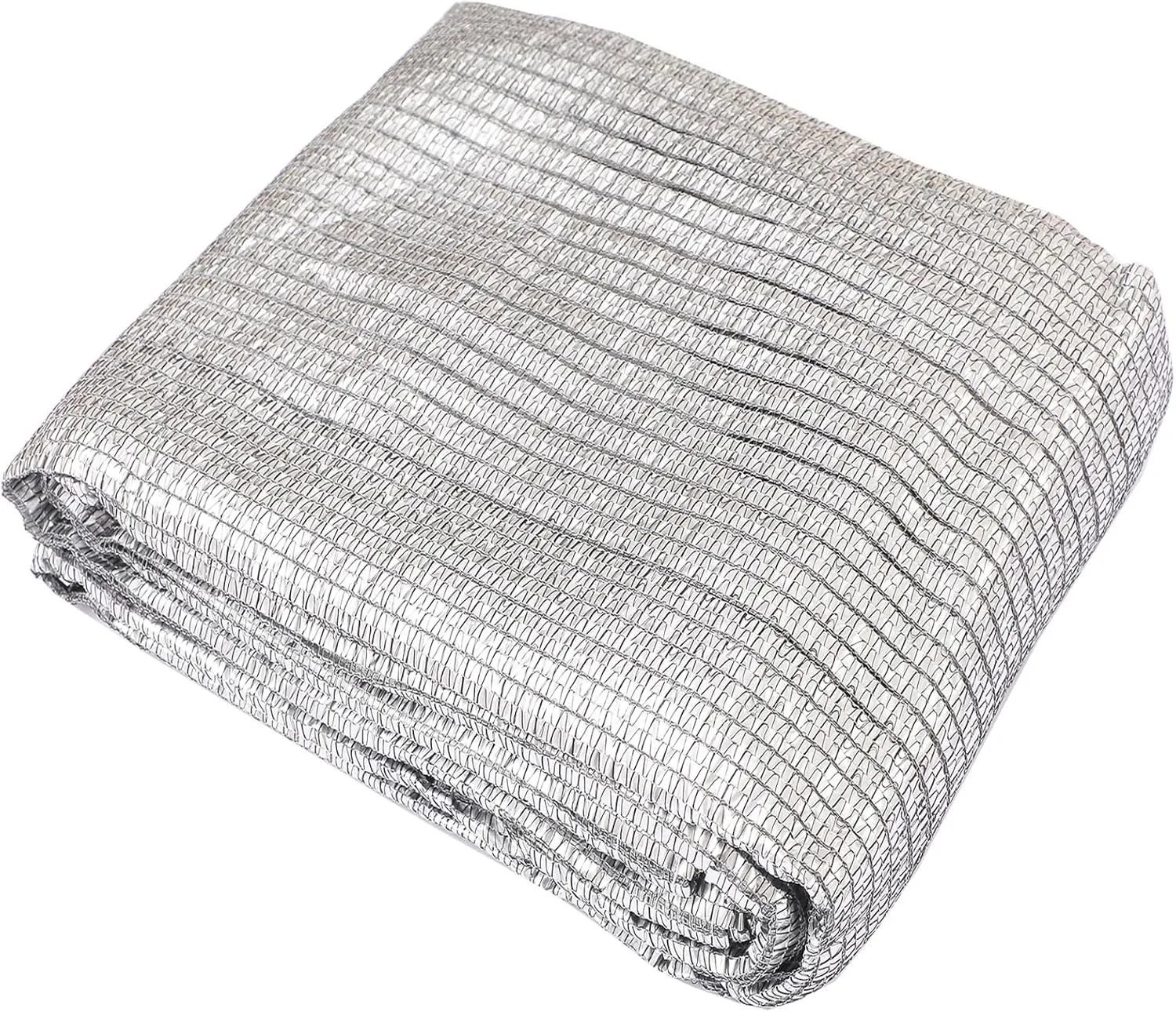 65% Aluminum Foil Shade Cloth with Grommets Mesh Sun Block Fabric Cover Canopy Sun Reflect Pet Shade Garden 8ft x 12ft