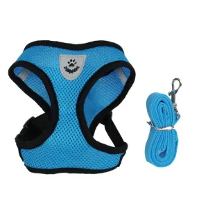 Adjustable Cat Or Dog Harness And Leash Set