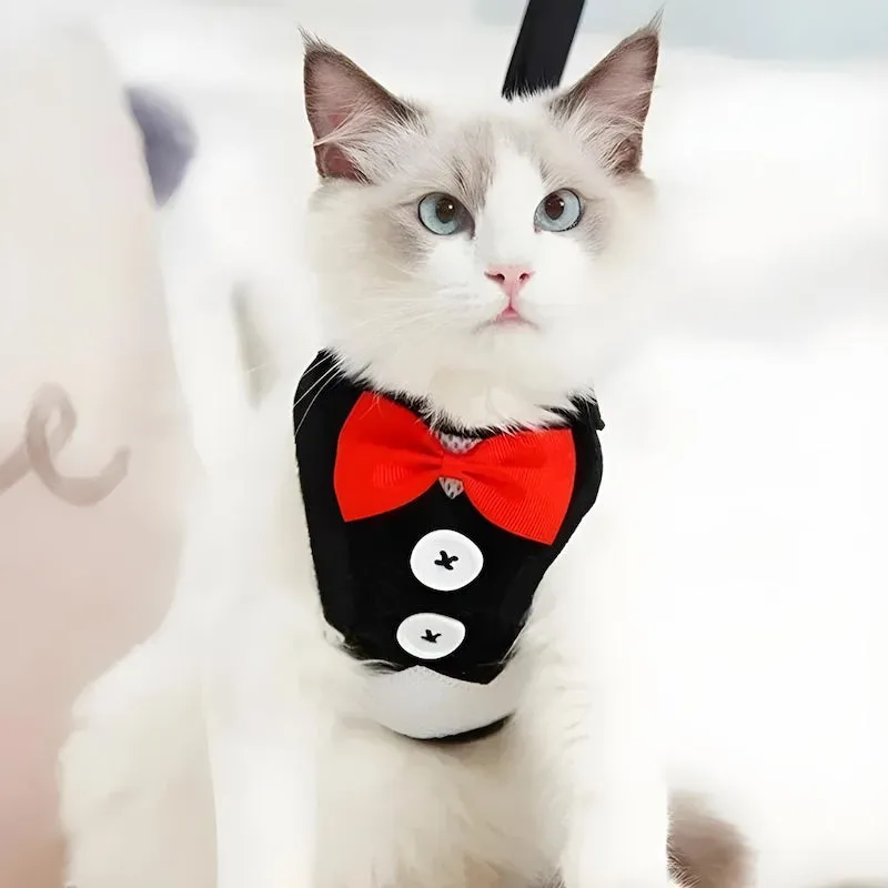 Adjustable Cat Vest Harness With Leash