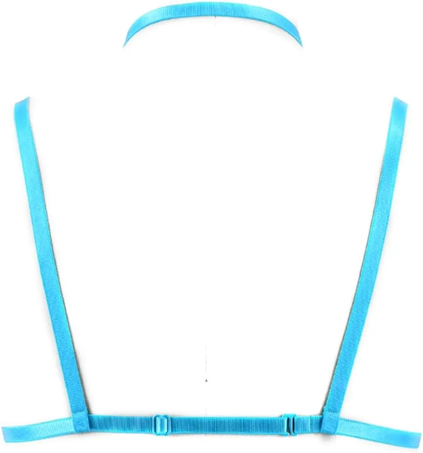 Adjustable Plus Size Punk Gothic Clothing Carnival Party Body Harness Bra Women Caged Bralette