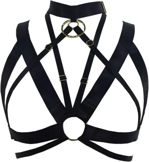 Adjustable size Gothic punk Women Bralette Clothing Carnival Party Harness Bra Top Lingerie cage