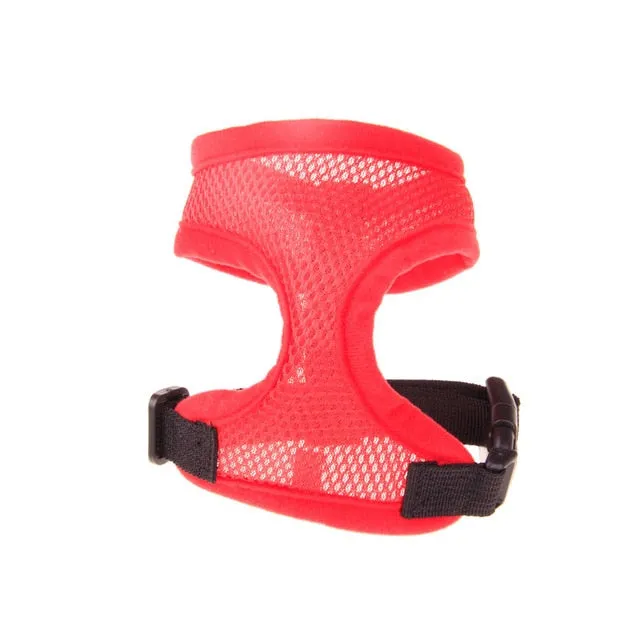 Adjustable Soft Breathable Dog Harness Nylon Mesh Vest Harness Collar