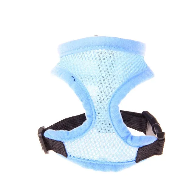 Adjustable Soft Breathable Dog Harness Nylon Mesh Vest Harness Collar