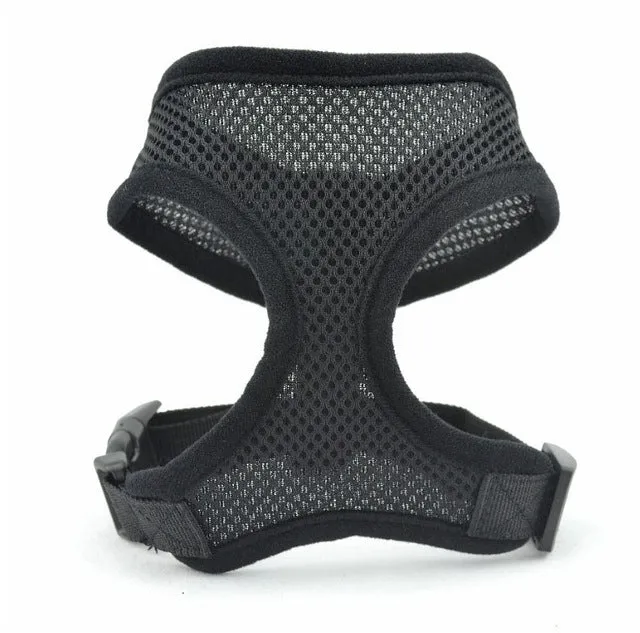 Adjustable Soft Breathable Dog Harness Nylon Mesh Vest Harness Collar