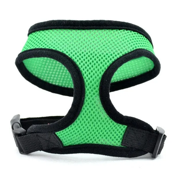 Adjustable Soft Breathable Dog Harness Nylon Mesh Vest Harness Collar