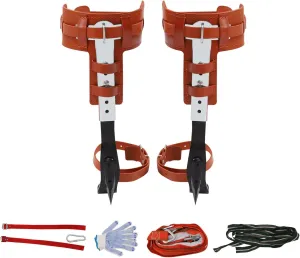 Adjustable Tree Climbing Spikes, Tree Climbing Gear, Tree Climbing Equipment, Outdoor Tree Climbing Kit, Tree Climbing Spikes for Tree Work & Fruit Picking, 440lbs Load Capacity