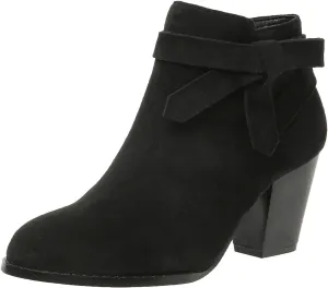 AMDBEL Fall Boots for Women 2024, Women's Ankle Boots Tie Knot Chelsea Pump Boots Closed Toe Stacked Heel Booties Shoes