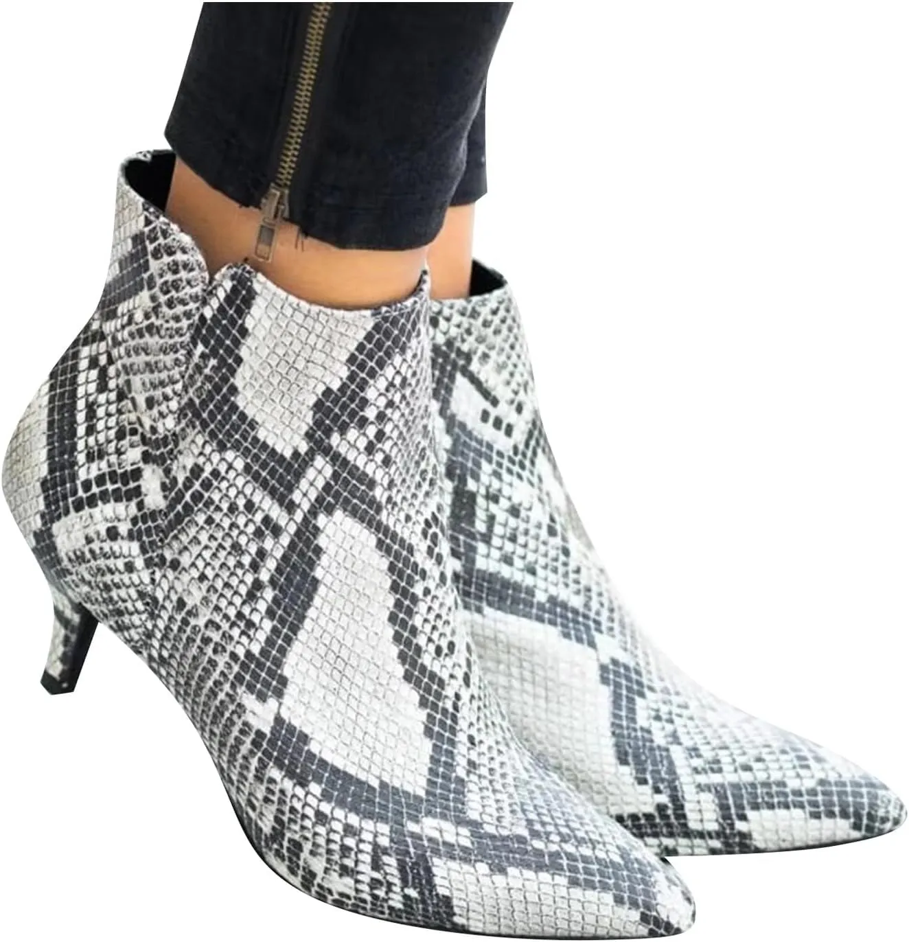 AMDBEL Winter Boots for Women 2024 Boots Sexy High Heel Ponited Toe Suede Stiletto Boots Ladies Dressy Booties