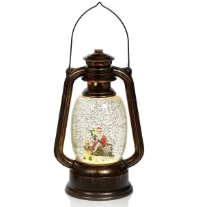 Antique Style Gold Hurricane Lantern Christmas Water Spinner