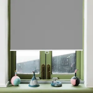 AOSKY Roller Window Shades Blackout Blinds for Windows Cordless Bedroom Shade Room Darkening Shades Door Blinds with Thermal Insulated Easy to Install for Home，Office，Bathroom W35xL72 Grey