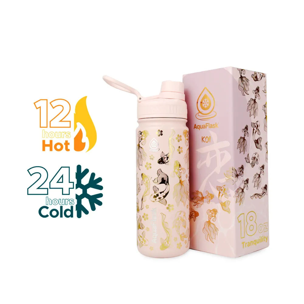 AquaFlask Koi Vacuum Insulated Water Bottles 530ml (18oz)