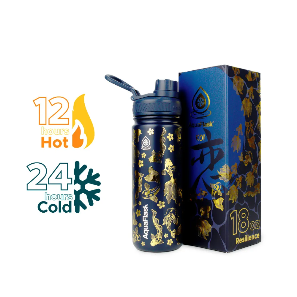 AquaFlask Koi Vacuum Insulated Water Bottles 530ml (18oz)