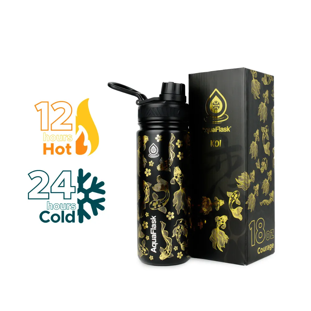 AquaFlask Koi Vacuum Insulated Water Bottles 530ml (18oz)