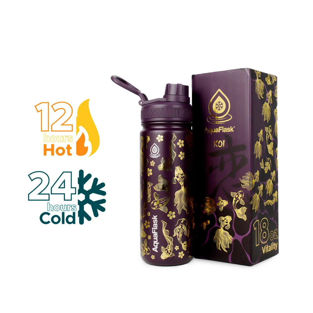 AquaFlask Koi Vacuum Insulated Water Bottles 530ml (18oz)
