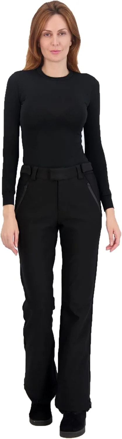 Arctic Quest womens Snow Ski Pants Water Resistant Softshell Insulated Flare for Snowboarding Hiking Winter Outdoor Pants