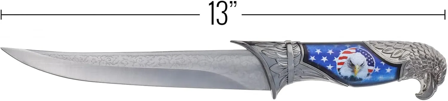 ASR Outdoor 13.5 inch Animal Head Decorative Collector's Hunting Knife with Ornamental Scabbard