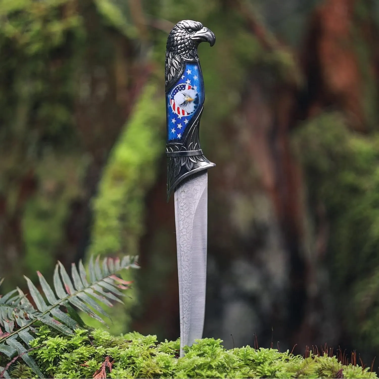 ASR Outdoor 13.5 inch Animal Head Decorative Collector's Hunting Knife with Ornamental Scabbard