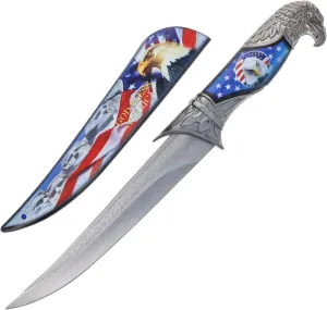 ASR Outdoor 13.5 inch Animal Head Decorative Collector's Hunting Knife with Ornamental Scabbard