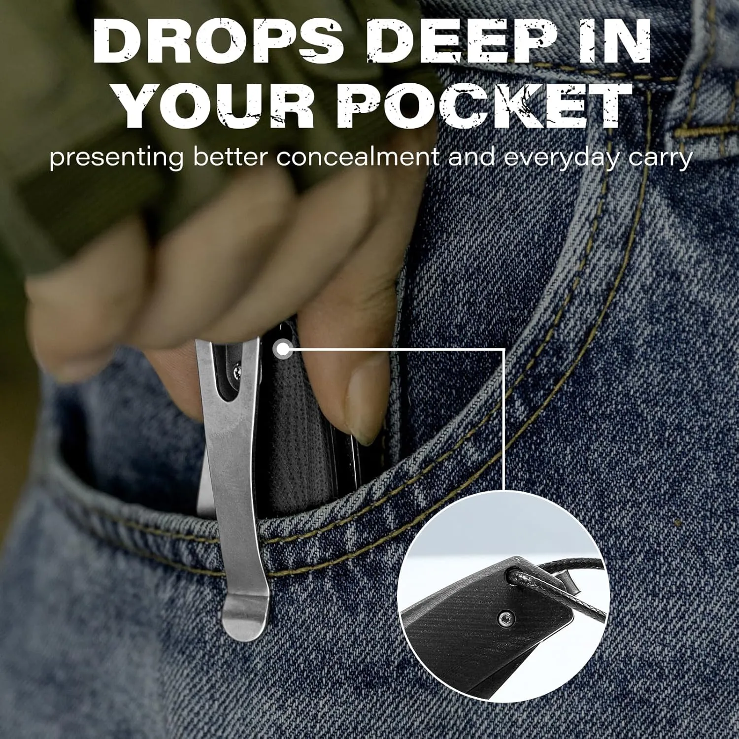Axis Lock Folding Pocket Knife with Clip, 3.35" 8Cr13MoV Steel Drop Point Blade and G10 Handle, Crossbar Lock Knives for Men Women Camping Hiking Survival Pocketknife