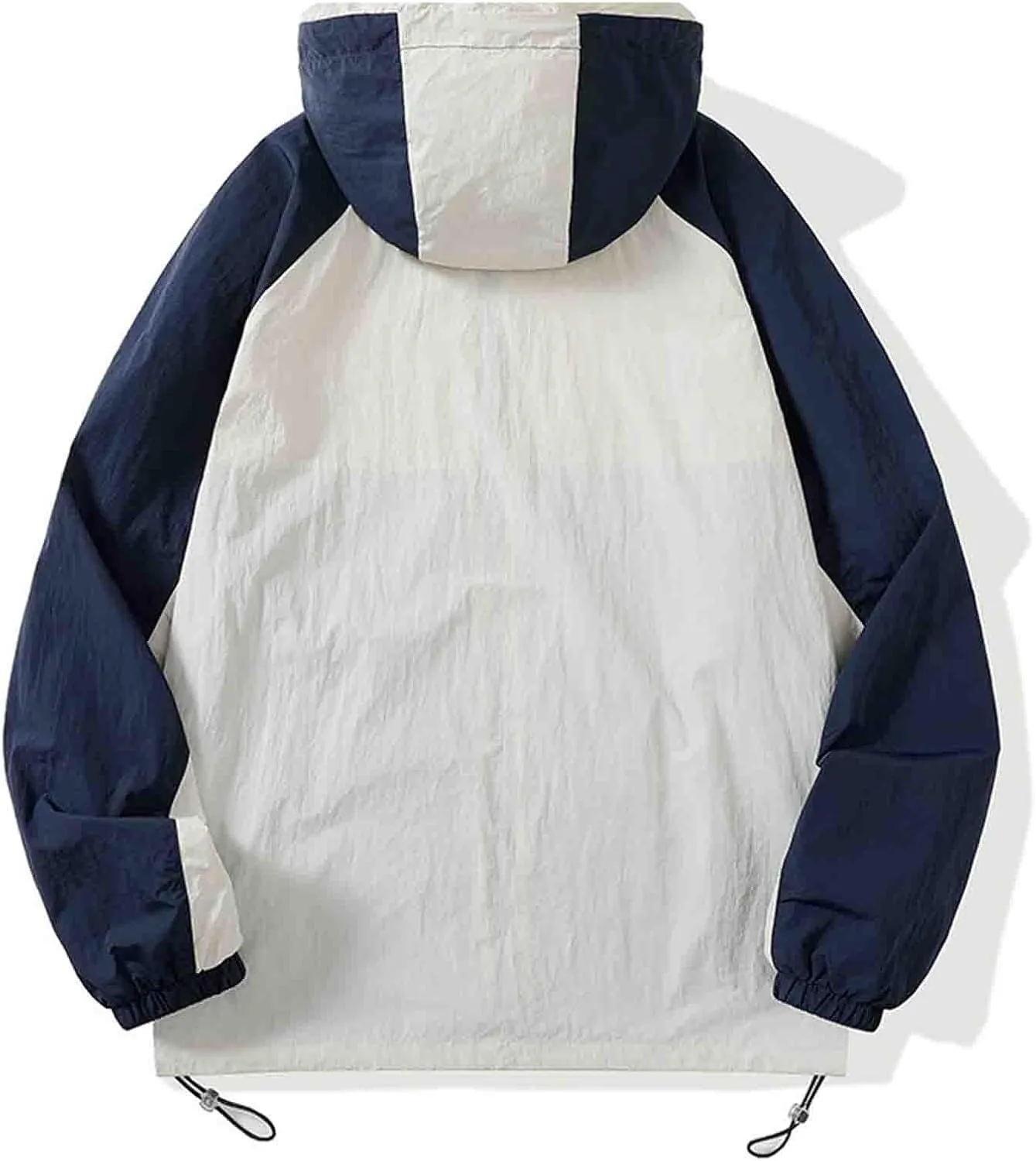 Aymnlox Oversize Hoodie for Men Fashion Color Block Long Sleeve Hooded pullover Drawstring Loose Fit Lightweight Sweatshirts