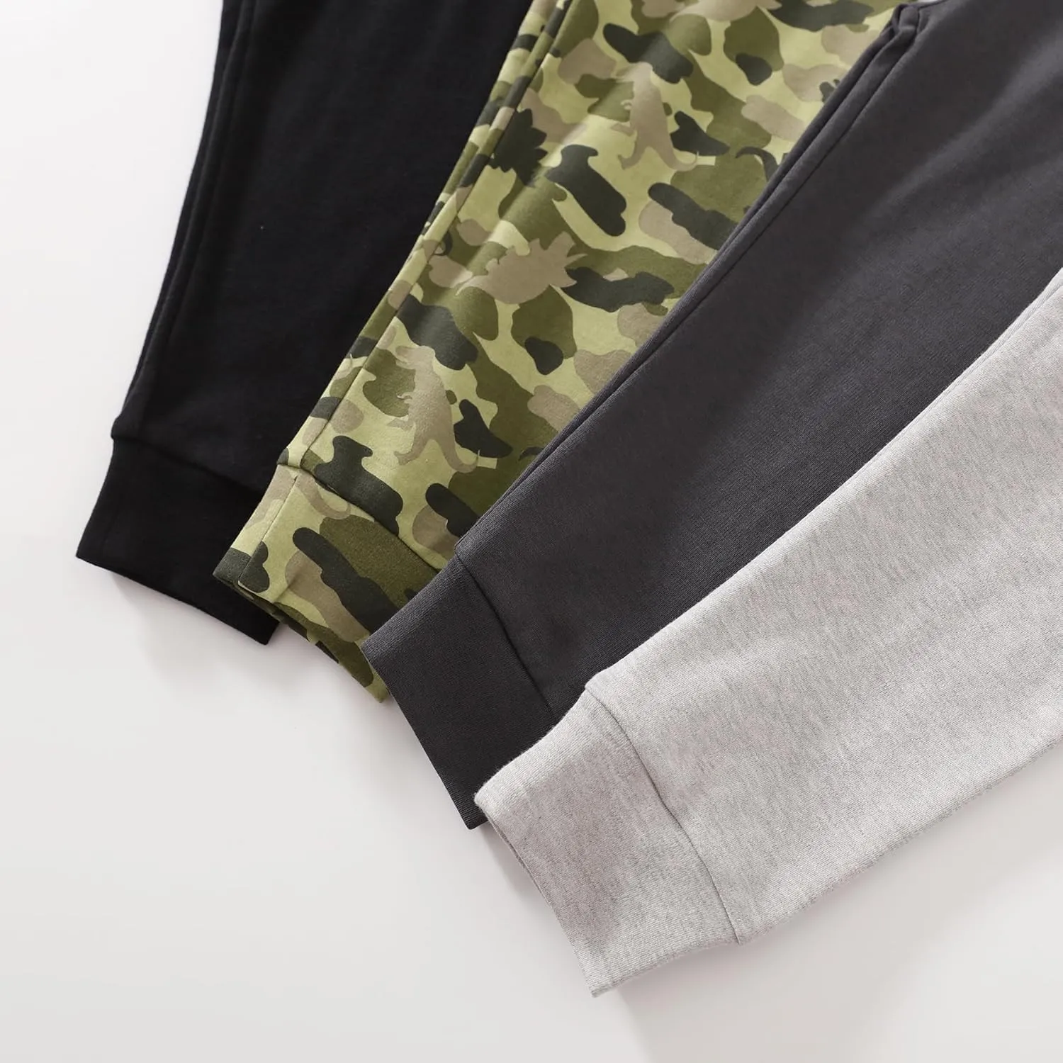 Baby and Toddler Boys Cotton Pants, 4-Pack Joggers, 2-6 Years