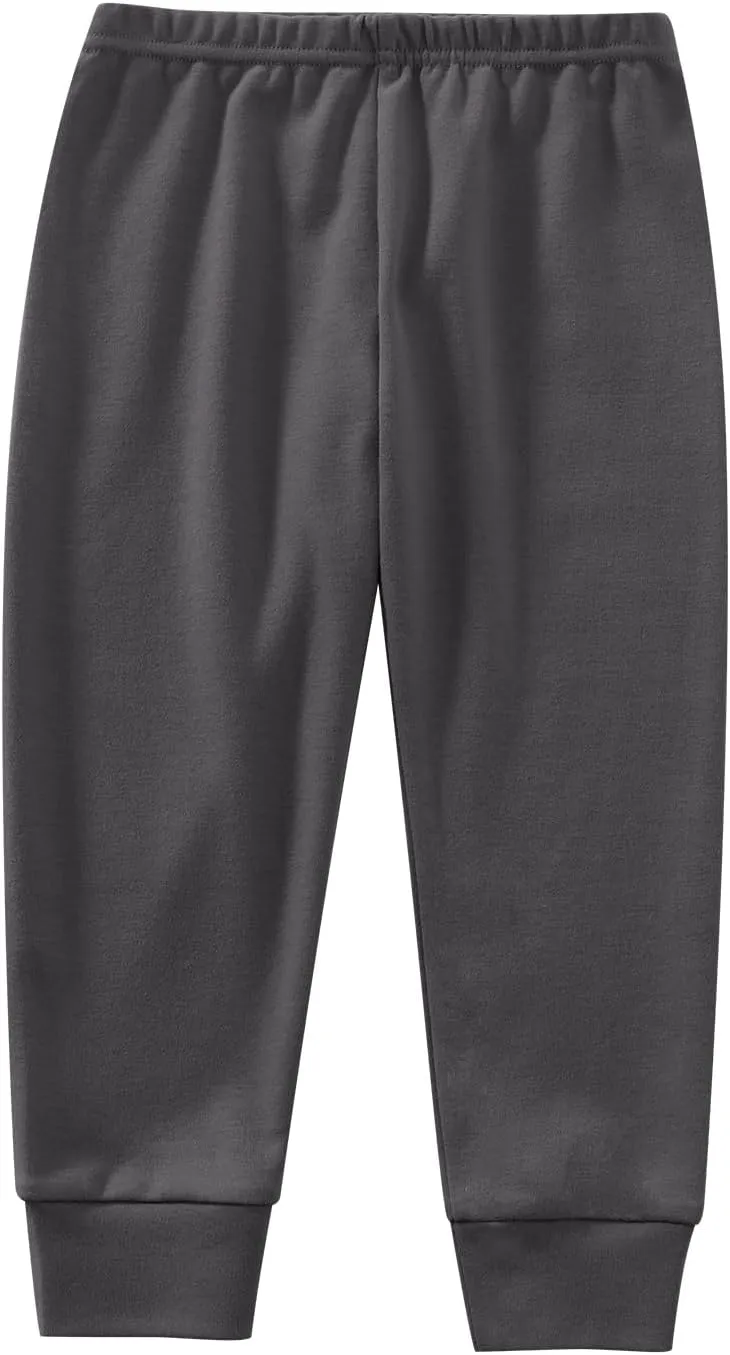 Baby and Toddler Boys Cotton Pants, 4-Pack Joggers, 2-6 Years