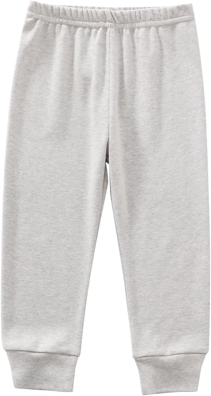Baby and Toddler Boys Cotton Pants, 4-Pack Joggers, 2-6 Years