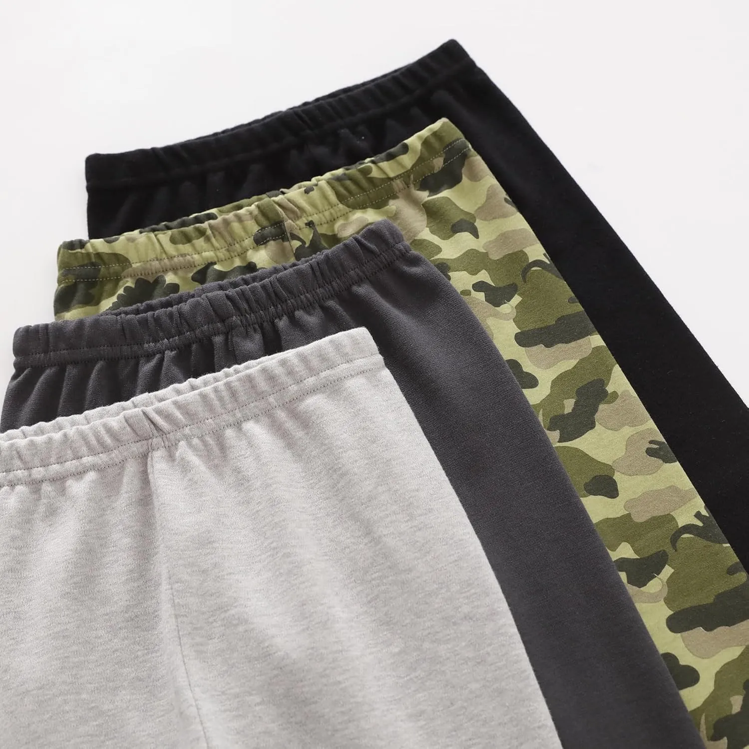 Baby and Toddler Boys Cotton Pants, 4-Pack Joggers, 2-6 Years