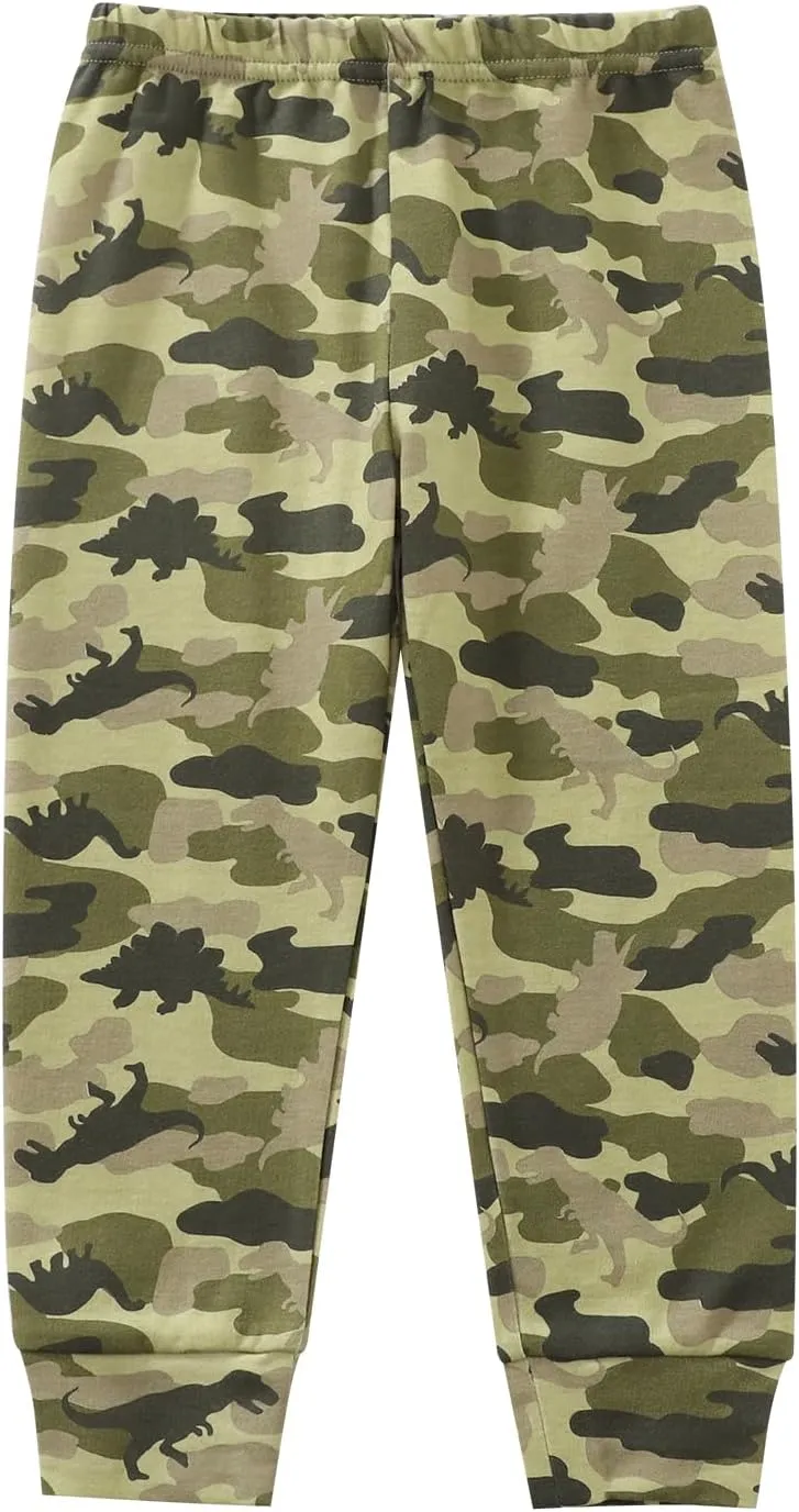 Baby and Toddler Boys Cotton Pants, 4-Pack Joggers, 2-6 Years