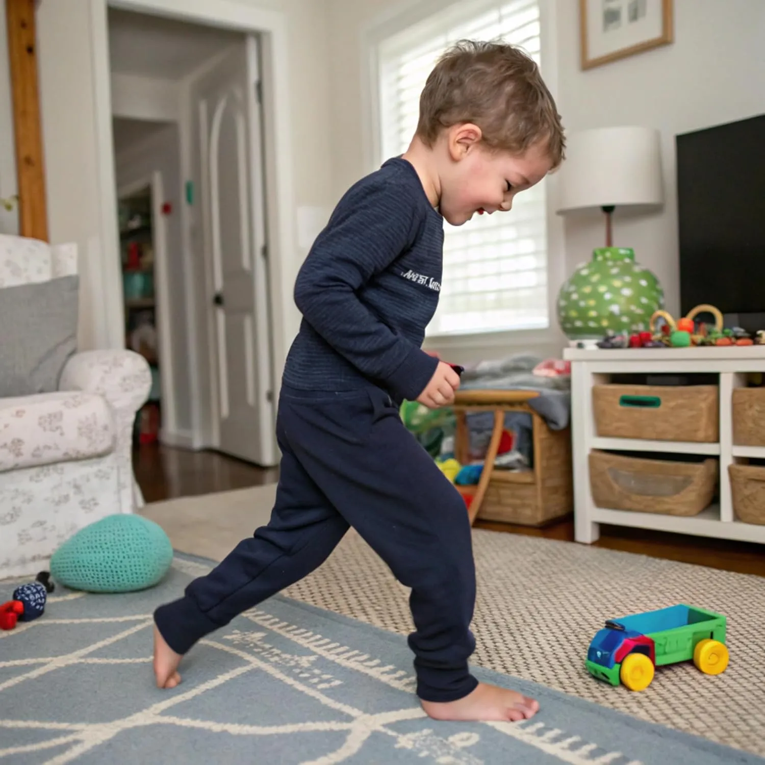 Baby and Toddler Boys Cotton Pants, 4-Pack Joggers, 2-6 Years